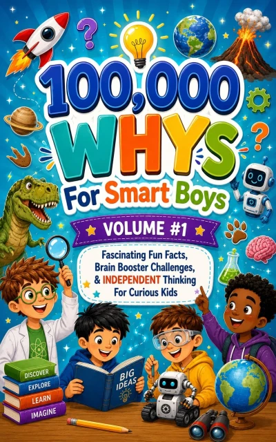 100,000 WHYs for SMART BOYS VOLUME #1:: Fascinating Fun Facts, Brain Booster Challenges, STEM And Independent Thinking For Curious Kids! (WHY OH WHY – 100,00 WHYS!)